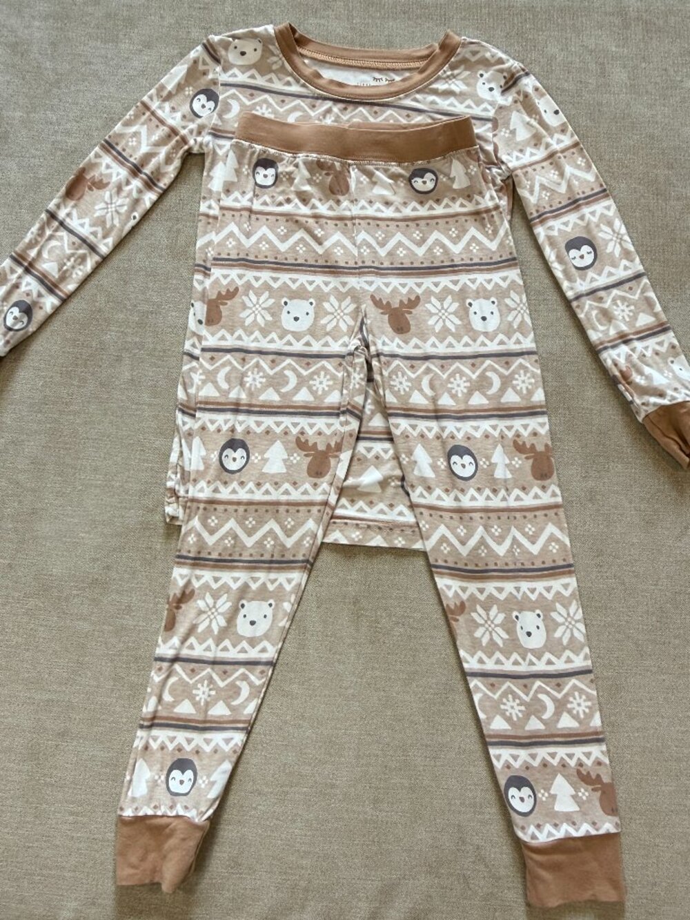 Little Sleepies Frosty Fair Isle Two-Piece Pajama Set 3T